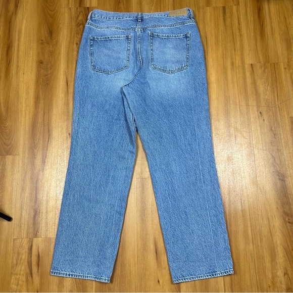 PacSun High Rise Distressed Straight Leg Jeans Blue Size 32 - Picture 2 of 10